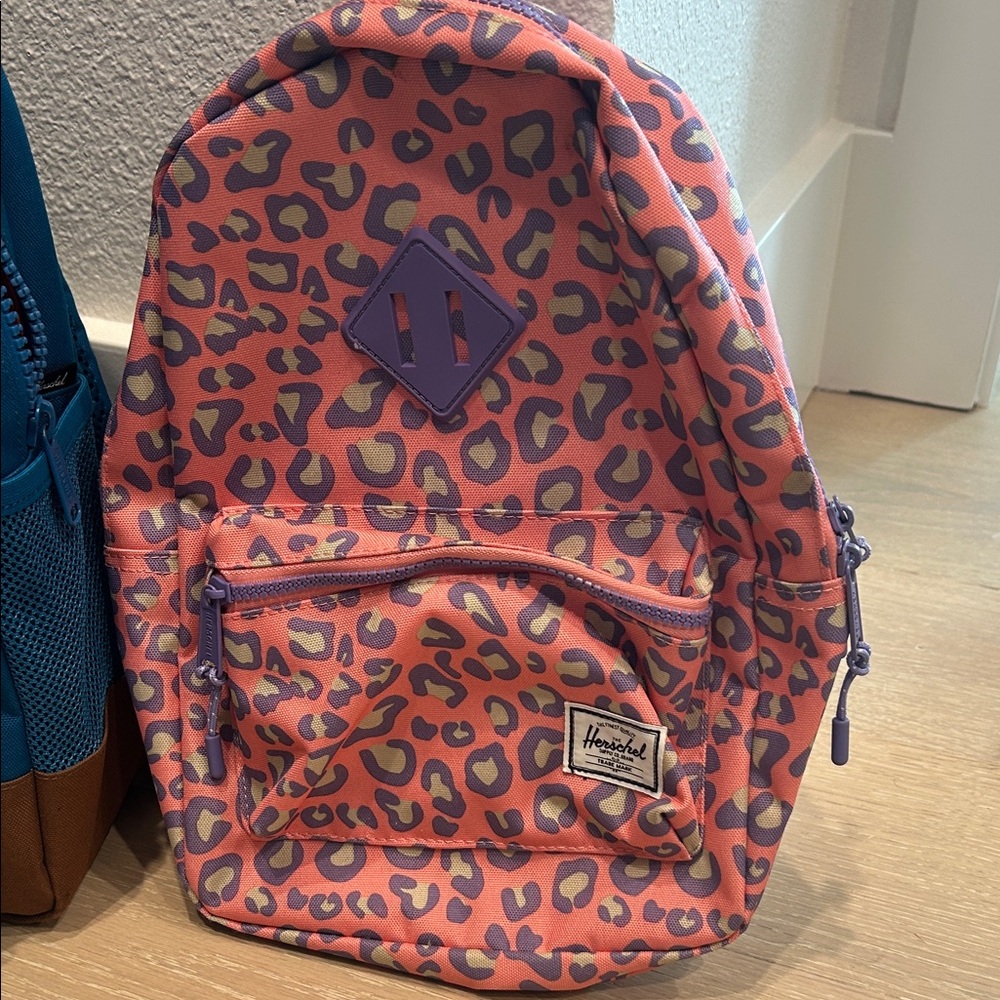 Herschel Supply Company Kids Pink and Purple Animal Print Backpack